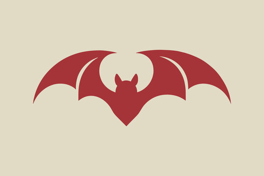 Red bat silhouette icon