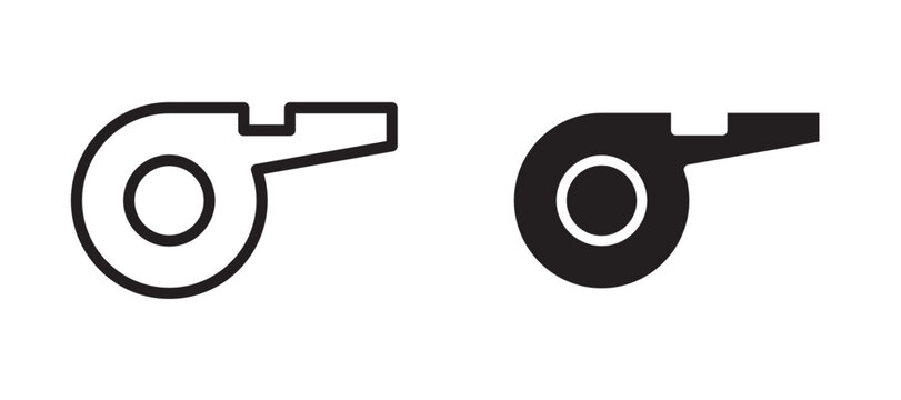 Whistle icon In Flat and stroke Style Vector For App, UI, Websites. Black Vector Illustration.