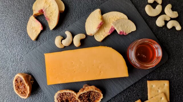 Hard yellow cheddar cheese for sandwiches or pasta. Cheddar cheese as a food background for your design