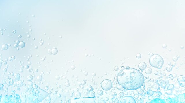Super Slow Motion Shot of Oil Bubbles Floating in Water at 1000fps.