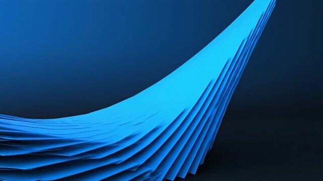 Jagged blue geometric ridges against dark background.