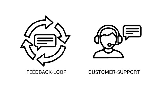 Customer support and feedback concept illustration with customer feedback communication assistance achievement