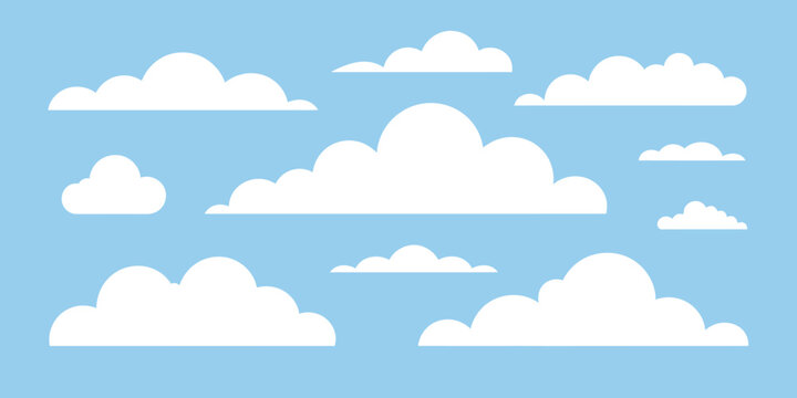 cloud seamless pattern of stylized clouds for web and print design art