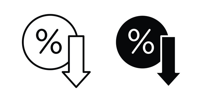Percent down icon