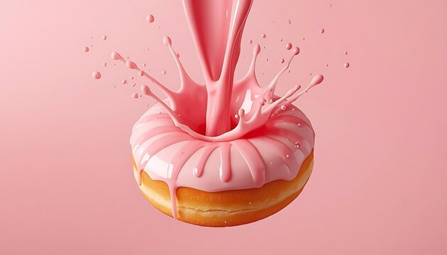 Fresh red apple with water drops, ice cream, and ice, isolated on a white background as a sweet, fresh fruit dessert symbolizing love