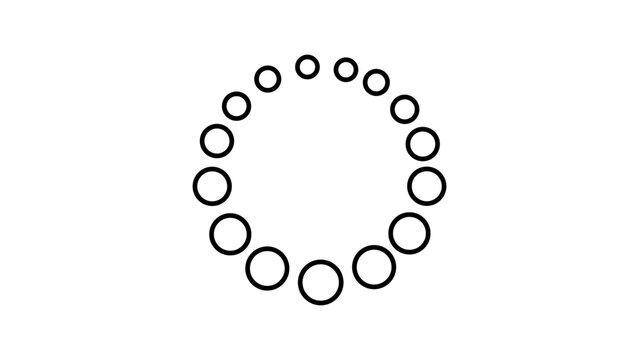 Loading Spinner Outline Icon Vector Illustration Progress