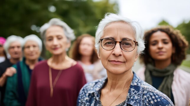 Diverse women standing together expressing unity and strength