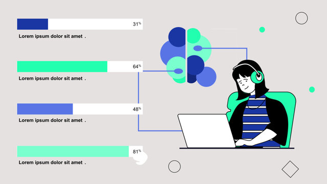 Education PowerPoint Template with Student Holding Lightbulb