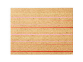 Naklejka premium Rustic lined kraft paper for scrapbook and craft projects, isolated on transparent background