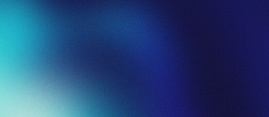 Obraz premium Abstract gradient background blending teal, blue, and dark indigo with subtle grain texture, smooth color flow, and soft lighting.