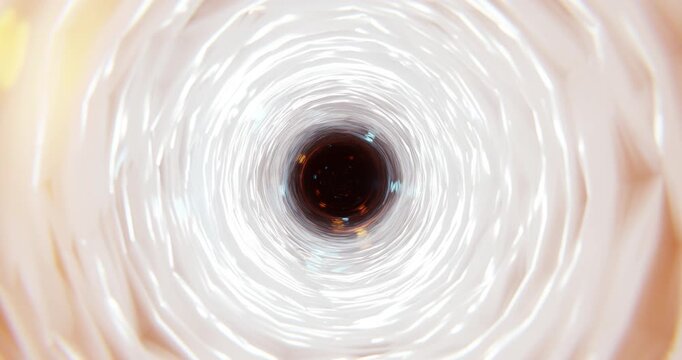 White milk tunnel gyrating. Loop
