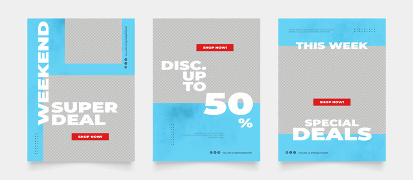 social media template banner fashion sale promotion. fully editable instagram and facebook square post frame puzzle organic sale poster. blue vector background