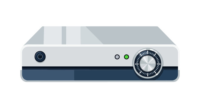 Modern External Hard Drive Vector Illustration - Sleek Technology Storage Device Icon