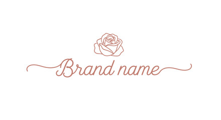 Obraz premium Elegant Floral Design with Delicate Rose and Calligraphic Text