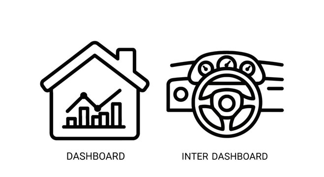 Dashboard and internet dashboard icons with web design user interface web graphics icon set icon collection icon library icon pack icon suite