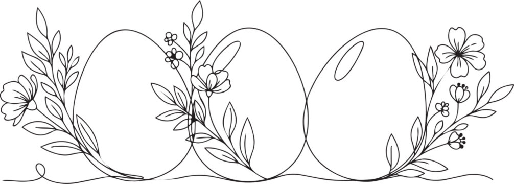 Elegant floral monogram with two intertwined letters and flowers