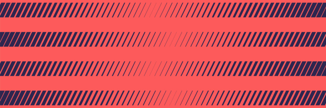 Abstract halftone seamless pattern with parallel diagonal lines on horizontal stripes design.