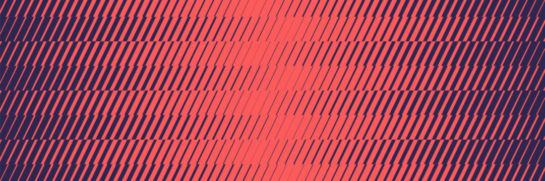 Abstract geometric halftone seamless pattern with diagonal lines gradient effect and illusion.