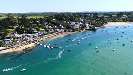 Fototapeta premium Rock Village and Camel Estuary Aerial View