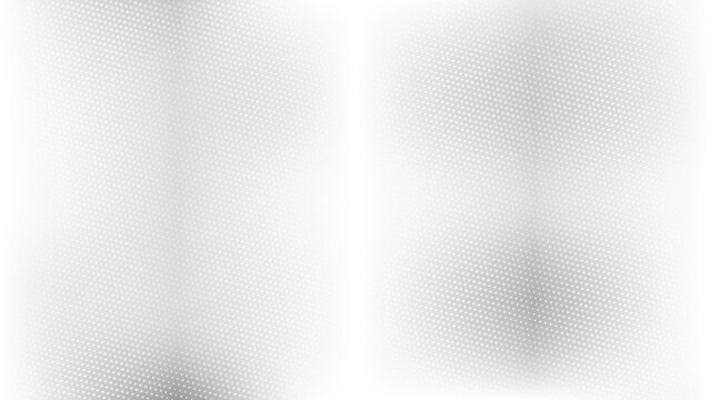 A sophisticated white and gray halftone dot pattern creates a metallic sheen across this abstract vector background, perfect for industrial and high-tech digital presentations.