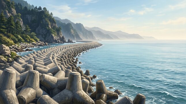 Coastal Defense Structure &ndash; Ocean Landscape