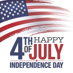 Fototapeta premium Happy 4th of July Independence Day Patriotic American Flag Background Banner Graphic