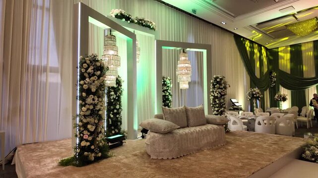 Luxury Moroccan Traditional Round Sofa Seating at Wedding Venue
