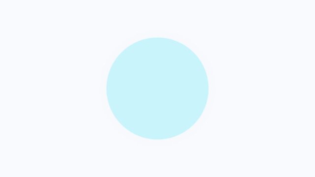 A blue circle gently pulsing in motion graphics. Circle gently pulsing in motion graphics. The circular object expands outward from the center in a ripple motion