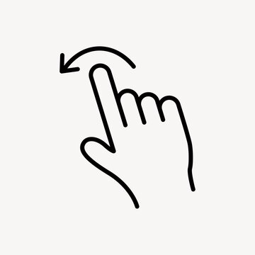 Gesture icon for swipe action design