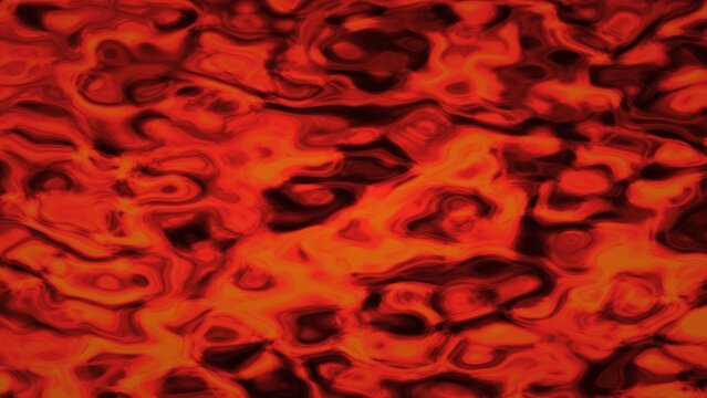 Intense red and orange liquid texture with glowing molten lava effect and swirling patterns.