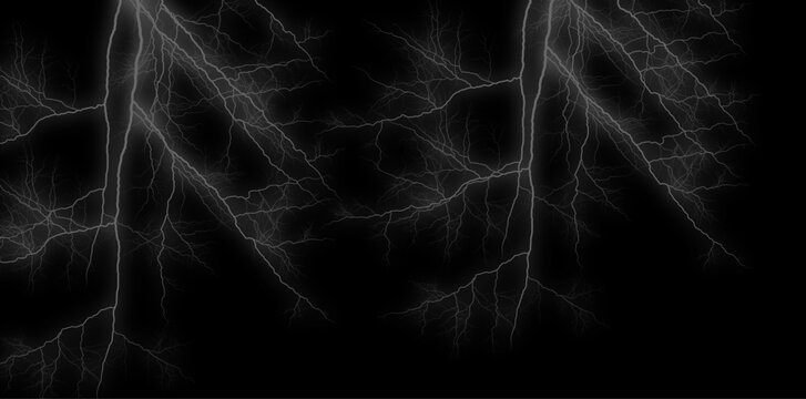 Glowing neural network connections on black background, brain activity pattern