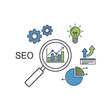 SEO optimization strategy with global connectivity concept.