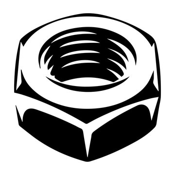 Hexagonal nut illustration