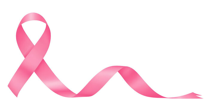 Pink breast cancer awareness ribbon, pink ribbon, cancer support symbol, health campaign icon