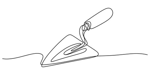 Obraz premium minimalist electric iron continuous one line drawing vector illustration