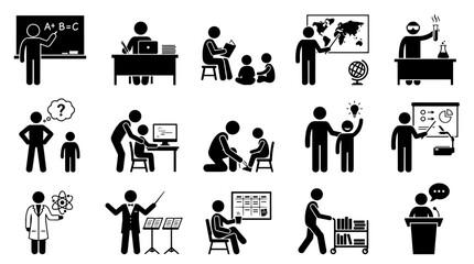 Fototapeta premium Collection of Education, Learning, and Teaching Icons