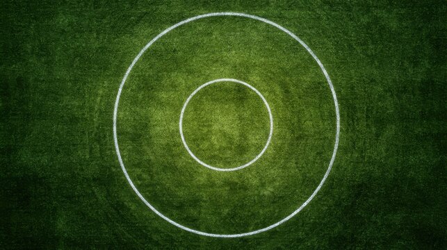 Football Field Center Circle Aerial View Clean Comp