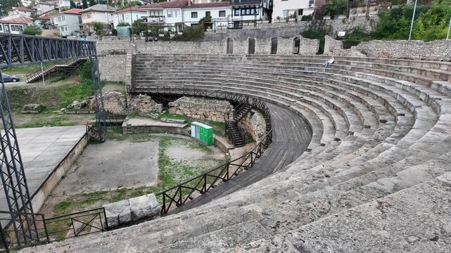A view of the Ancient Theatre in Ohrid, Macedonia
