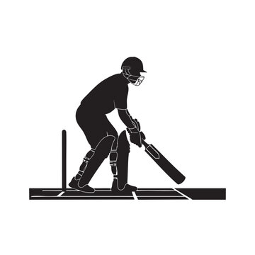 umpire silhouette vector illustration holding baseball bat