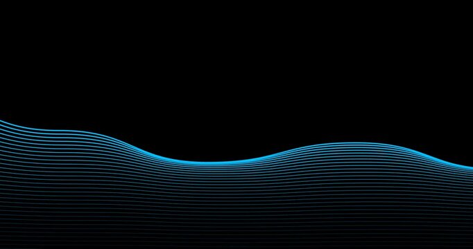 Curve wave seamless pattern. Thin line wavy abstract vector background. Curve wave seamless pattern. Line art striped graphic template. wave abstract lines stream 4K background loop