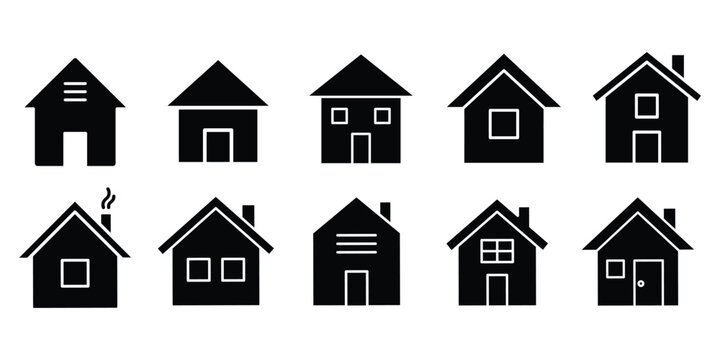 Black house 10 different silhouettes