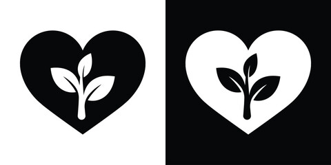Greenhouse or plant protection icon showing a seedling sprout growing under a glass dome. Clean black and white vector illustration for ecology. © bibin