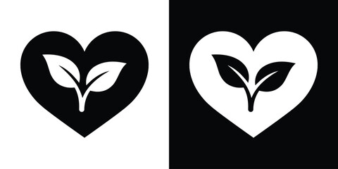 Greenhouse or plant protection icon showing a seedling sprout growing under a glass dome. Clean black and white vector illustration for ecology. © bibin