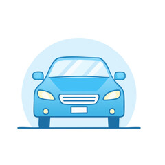 Fototapeta premium Blue car illustration