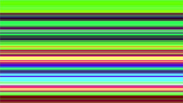 Abstract colorful background with vibrant horizontal stripes and green rainbow lines
