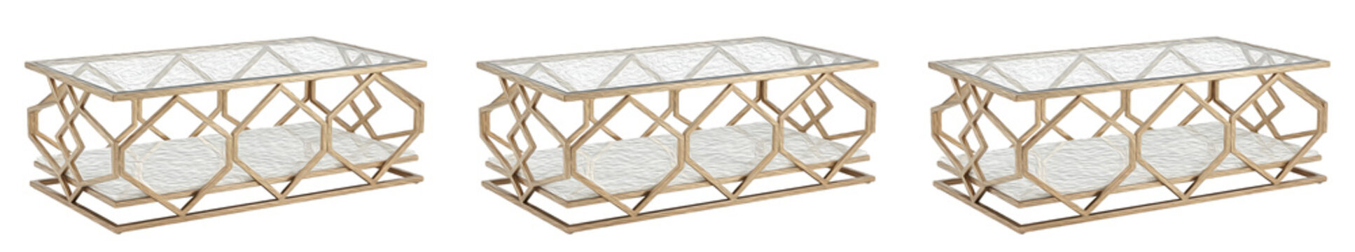 set of the isolated ( Steve Silver Olympia cocktail table features a gold-finished metal base with a geometric design and a tempered mirrored glass top) on withe background PNG photo high quality''