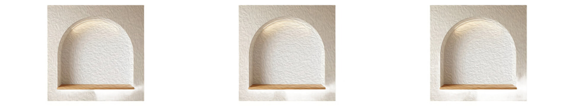 set of four (  beige arched backdrop from Kate features a stone wall texture, suitable for photography) isolated on withe background PNG image ''