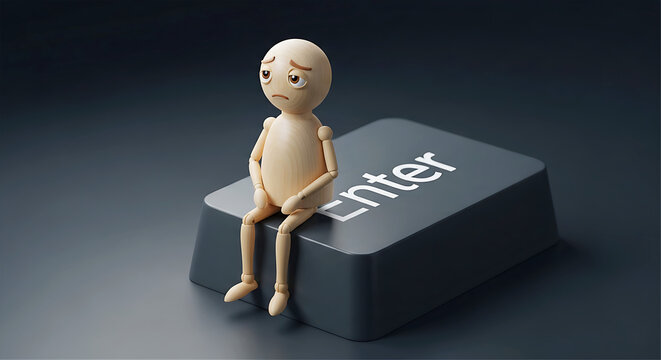 Cyberbullying and online mental health stress concept 3D illustration with copy space for digital wellness website banner