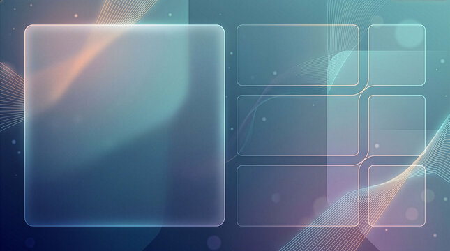Fondo abstracto con l&iacute;neas onduladas y superposiciones transparentes.