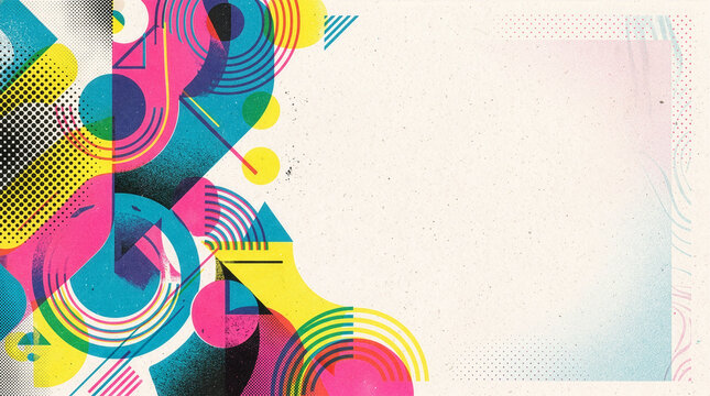 Fondo abstracto de formas geom&eacute;tricas y l&iacute;neas con espacio para texto.